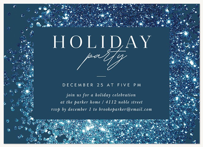 Glitz and Glitter Holiday Party Invitations