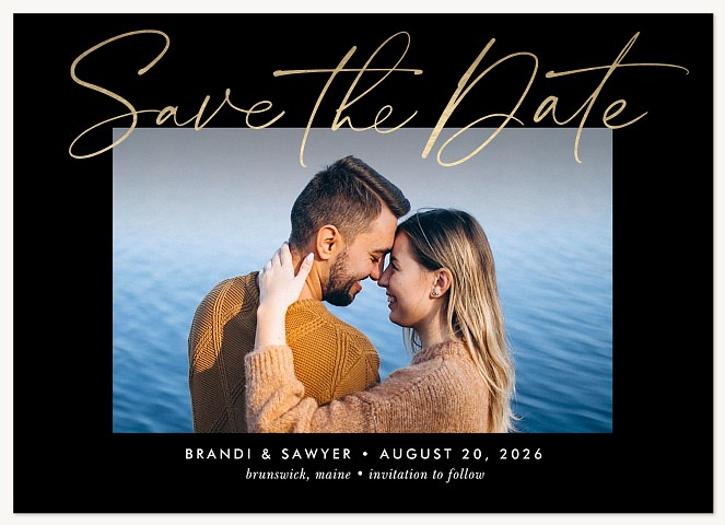 Shining Script Save the Date Cards