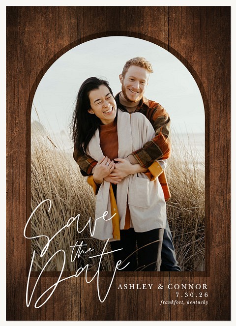 Rustic Arch Save the Date Cards