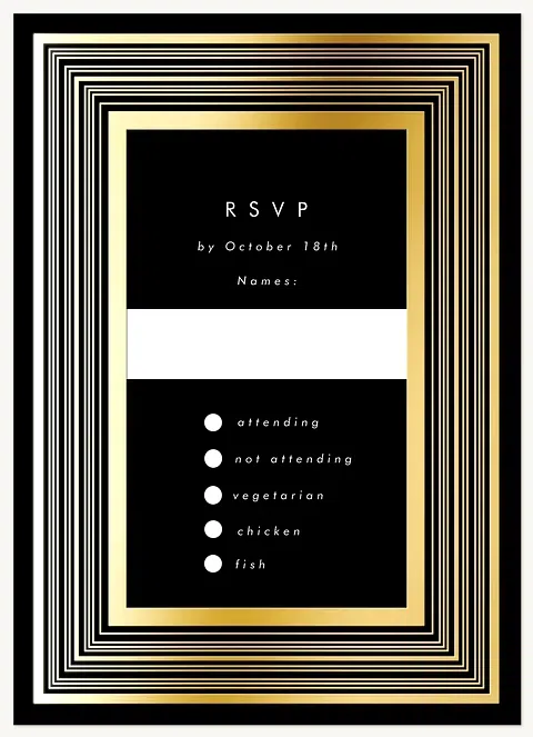Frame By Frame Wedding RSVP Cards