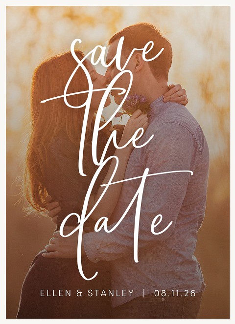 Elegant Overlay Save the Date Cards