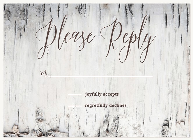 Weathered Wood Wedding RSVP Cards