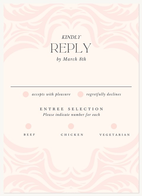 Brocade Wedding RSVP Cards