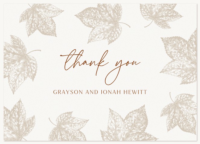 Cozy Autumn Thank You Cards 