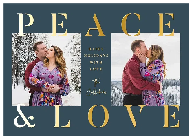 Shining Stencil Personalized Holiday Cards