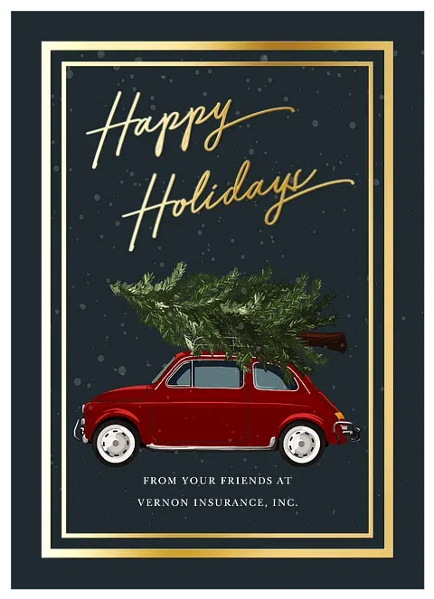 Red Car Business Holiday Cards