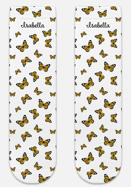 Delicate Butterflies Custom Socks