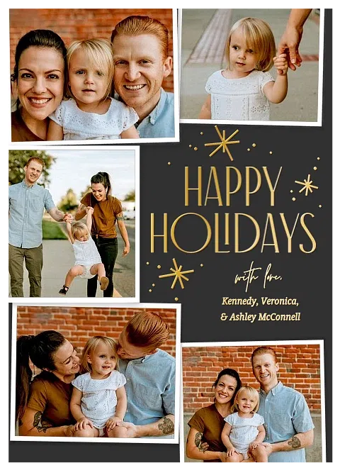 Twinkling Snapshots Personalized Holiday Cards