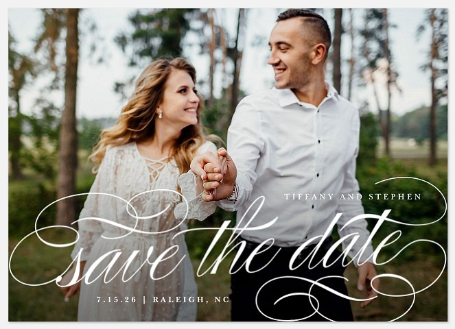 Ornamental Flourish Save the Date Photo Cards