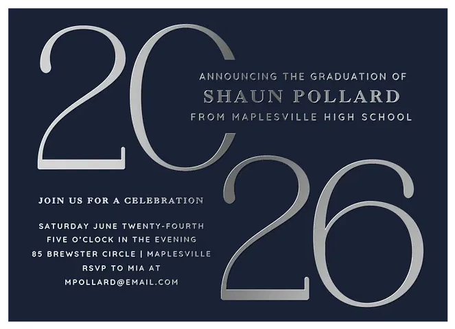 Large Year Graduation Cards