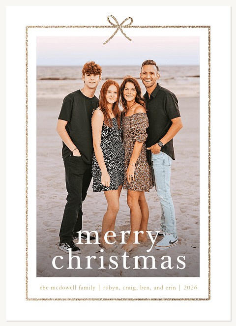 Glittering Gift Personalized Holiday Cards