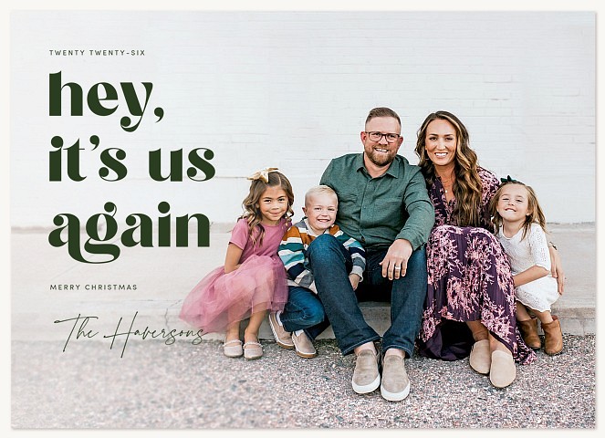 Hey Again Personalized Holiday Cards