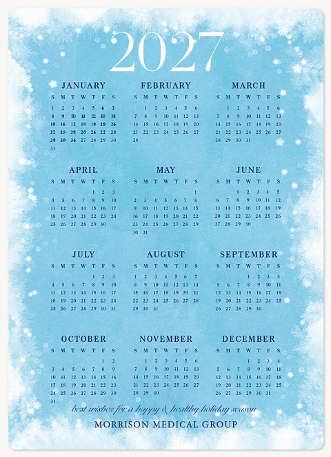 Tranquil Calendar Holiday & Christmas Magnet Cards
