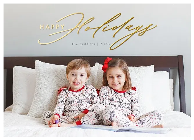 Script Top Personalized Holiday Cards