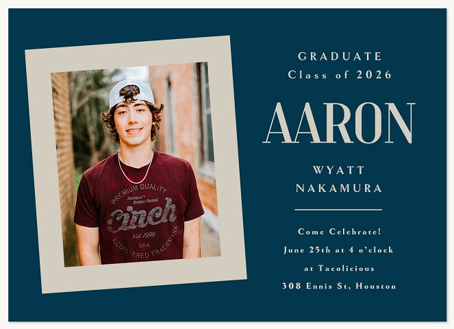 Angled Frame Graduation Cards