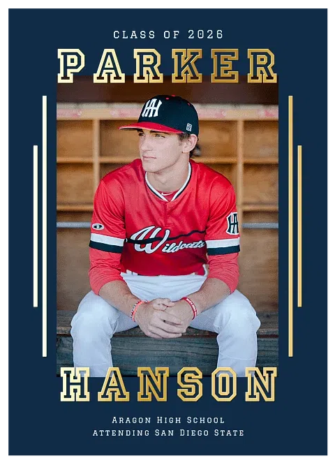 Shining Varsity Graduation Cards