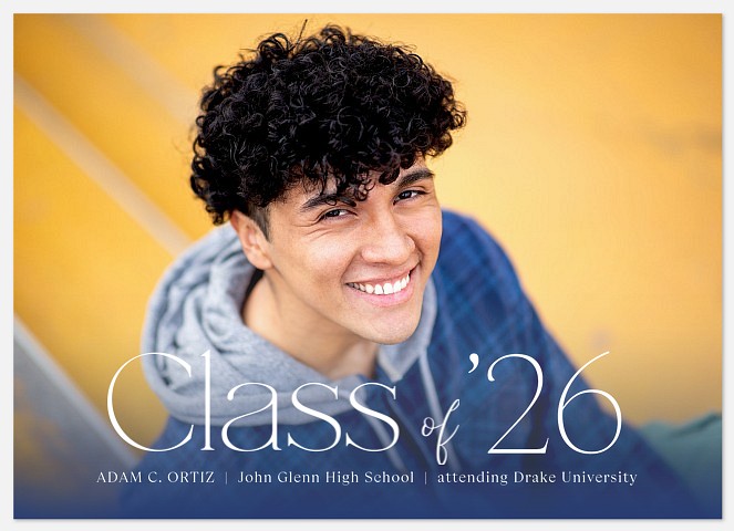 Blue Gradient Graduation Cards