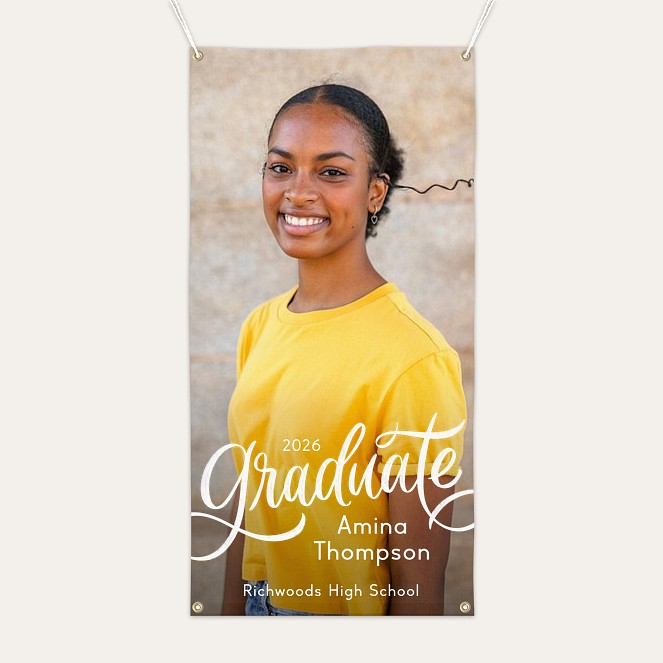 Brushy Script Graduation Banner Custom Banners