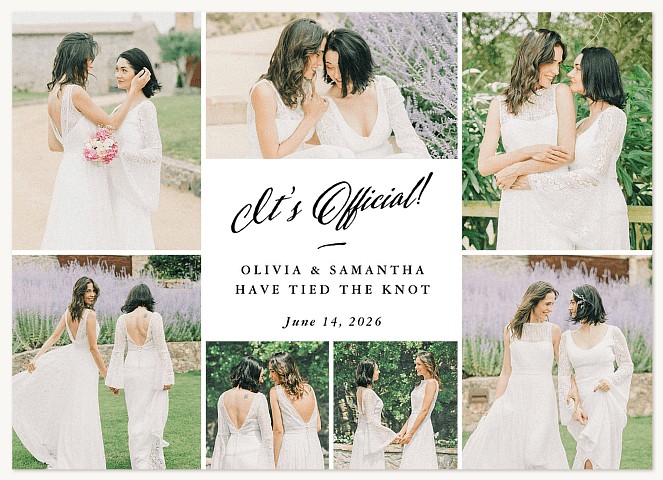 It’s Official!  Wedding Announcements
