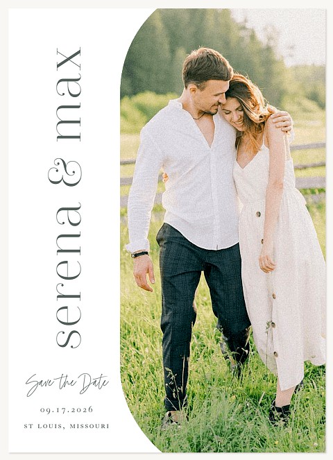 Curvy Contour Save the Date Cards