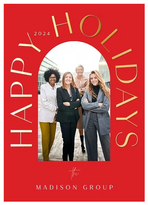 Curved Cheer Business Holiday Cards