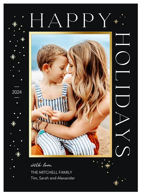 Stargazer Personalized Holiday Cards