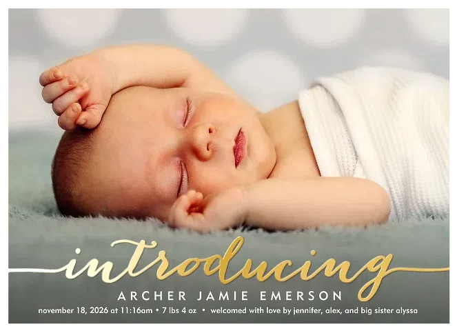 A Warm Hello Baby Announcements