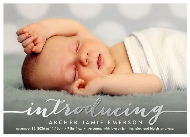 A Warm Hello Baby Announcements