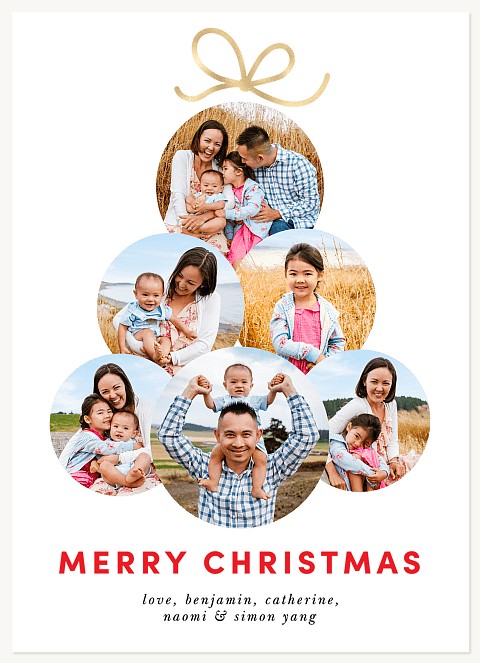 Bauble Tree Personalized Holiday Cards