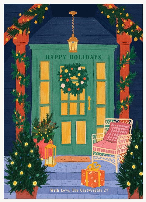 Front Porch Personalized Holiday Cards