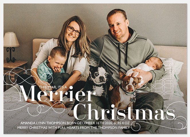 Merrier Christmas Holiday Photo Cards