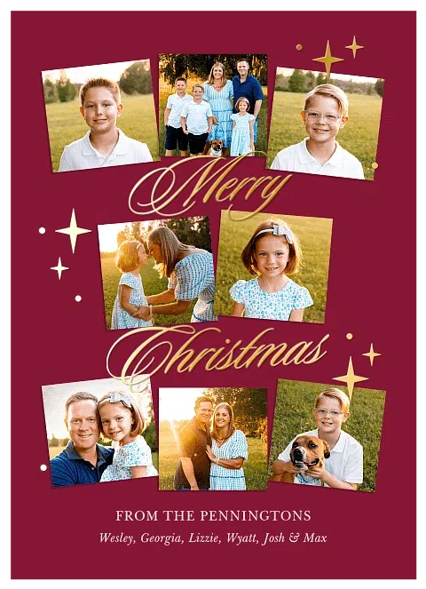 Sparkling Shine Personalized Holiday Cards