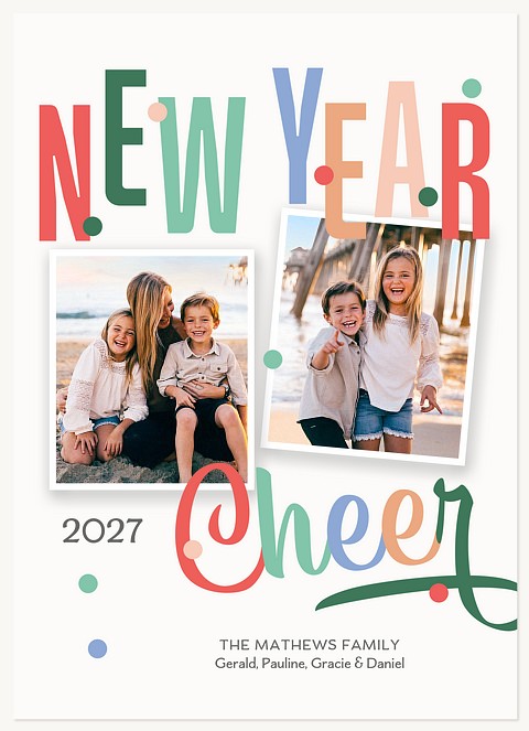 Playful Year Personalized Holiday Cards