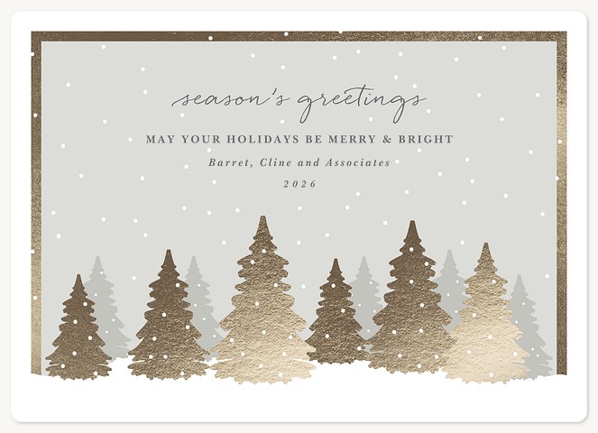 Shimmering Forest Holiday & Christmas Magnet Cards