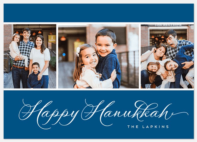 Trio of Light Hanukkah Photo Cards