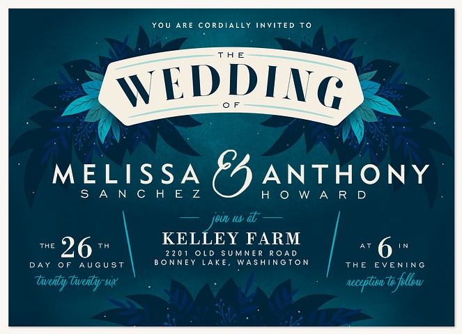 Midnight Garden Wedding Invitations