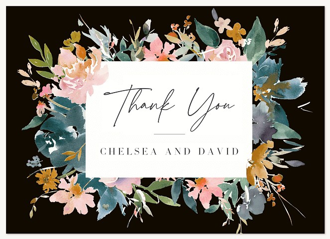 Watercolor Bouquet Thank You Cards 