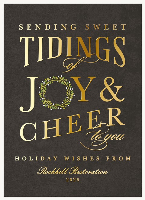 Lustrous Tidings Business Holiday Cards