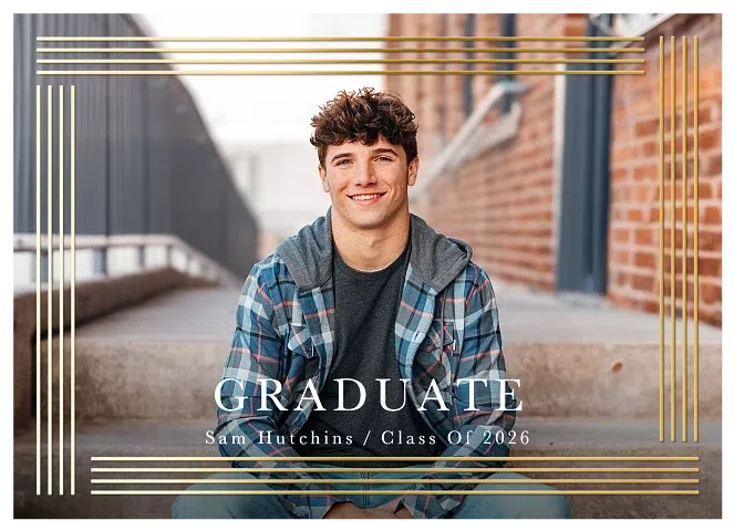 Lined Frame Graduation Cards