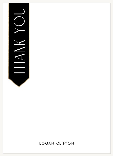 Side Pennant Thank You Cards 