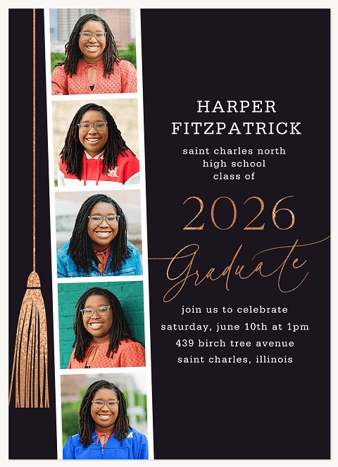 Side Tassel Graduation Cards