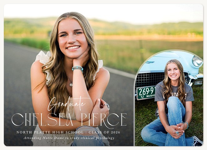 Nouveau Duo Graduation Cards