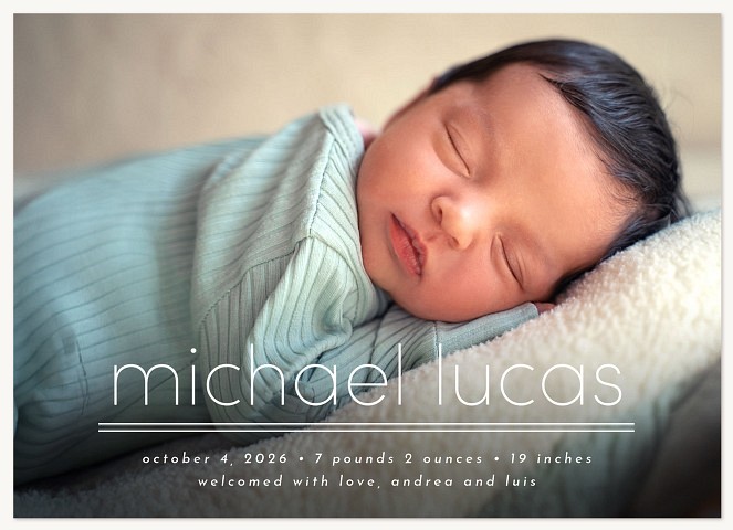 Simply Neutral Baby Announcements