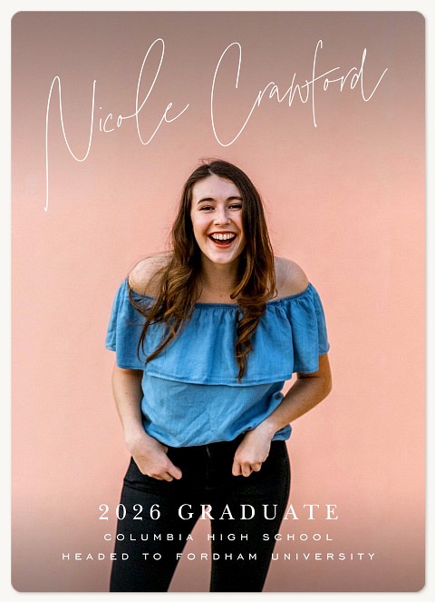 Modern Script Graduation Cards