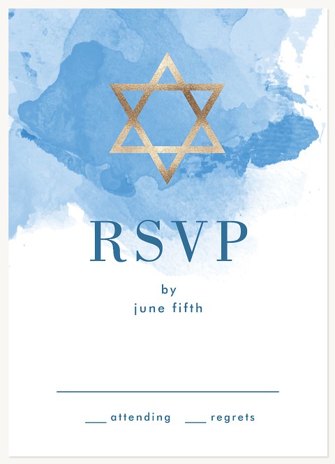 Glistening Points Bat Mitzvah RSVP Cards