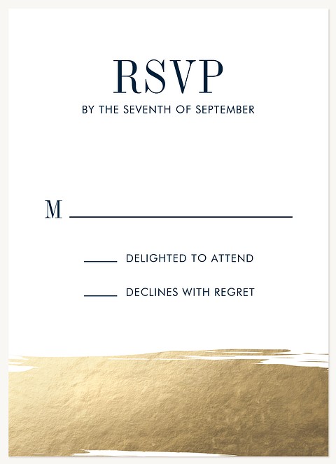 Brushed Bright Bar Mitzvah RSVP Cards