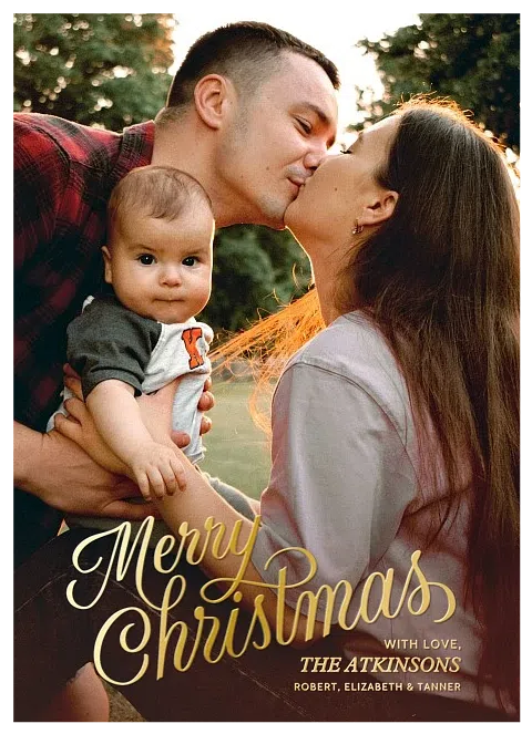 Foil & Type Personalized Holiday Cards