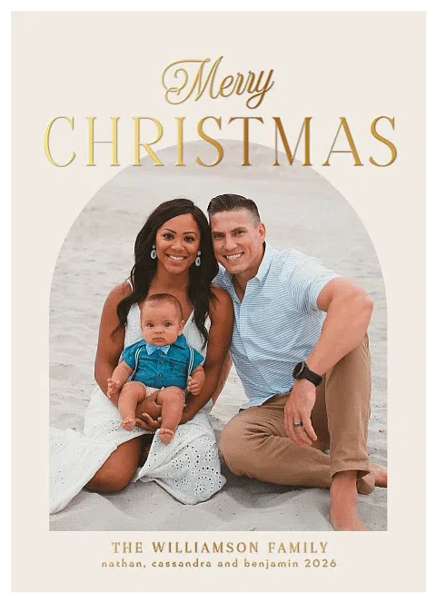 Refined Archway Personalized Holiday Cards