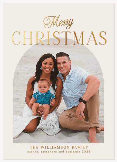 Refined Archway Personalized Holiday Cards