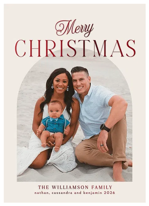 Refined Archway Personalized Holiday Cards